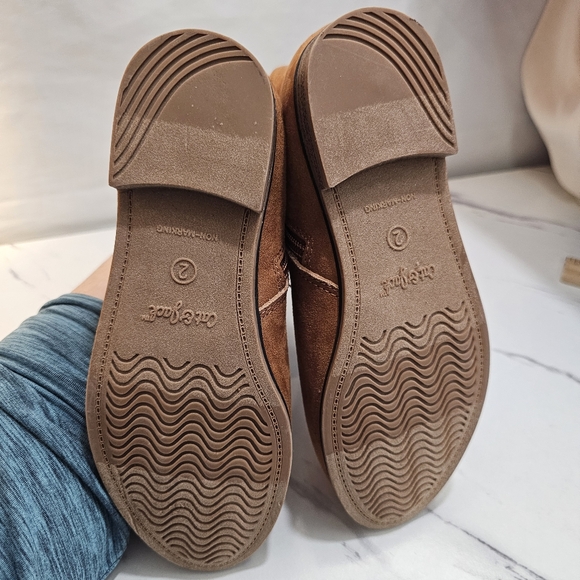 Girls' Opal Zipper Booties Cognac - Cat & Jack - SIZE 2 Brown Boots Easy On - Picture 9 of 10
